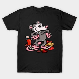 Opossum let's eat french fries T-Shirt